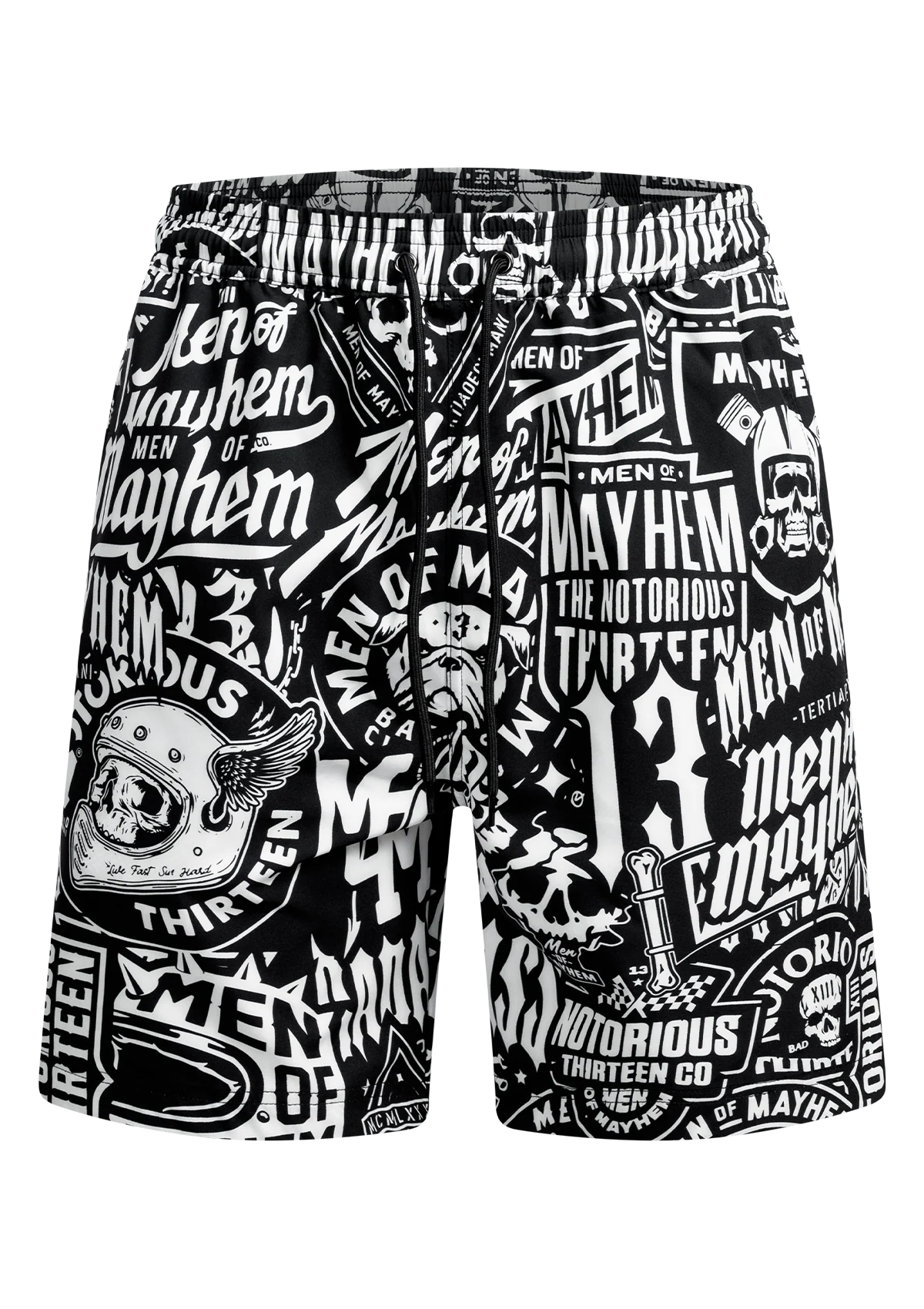 Badehose Mayhem Pattern S/W